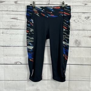Athleta Leggings Womens Small Navy Spliced Fire Be Free Knicker Navy Crop Pocket